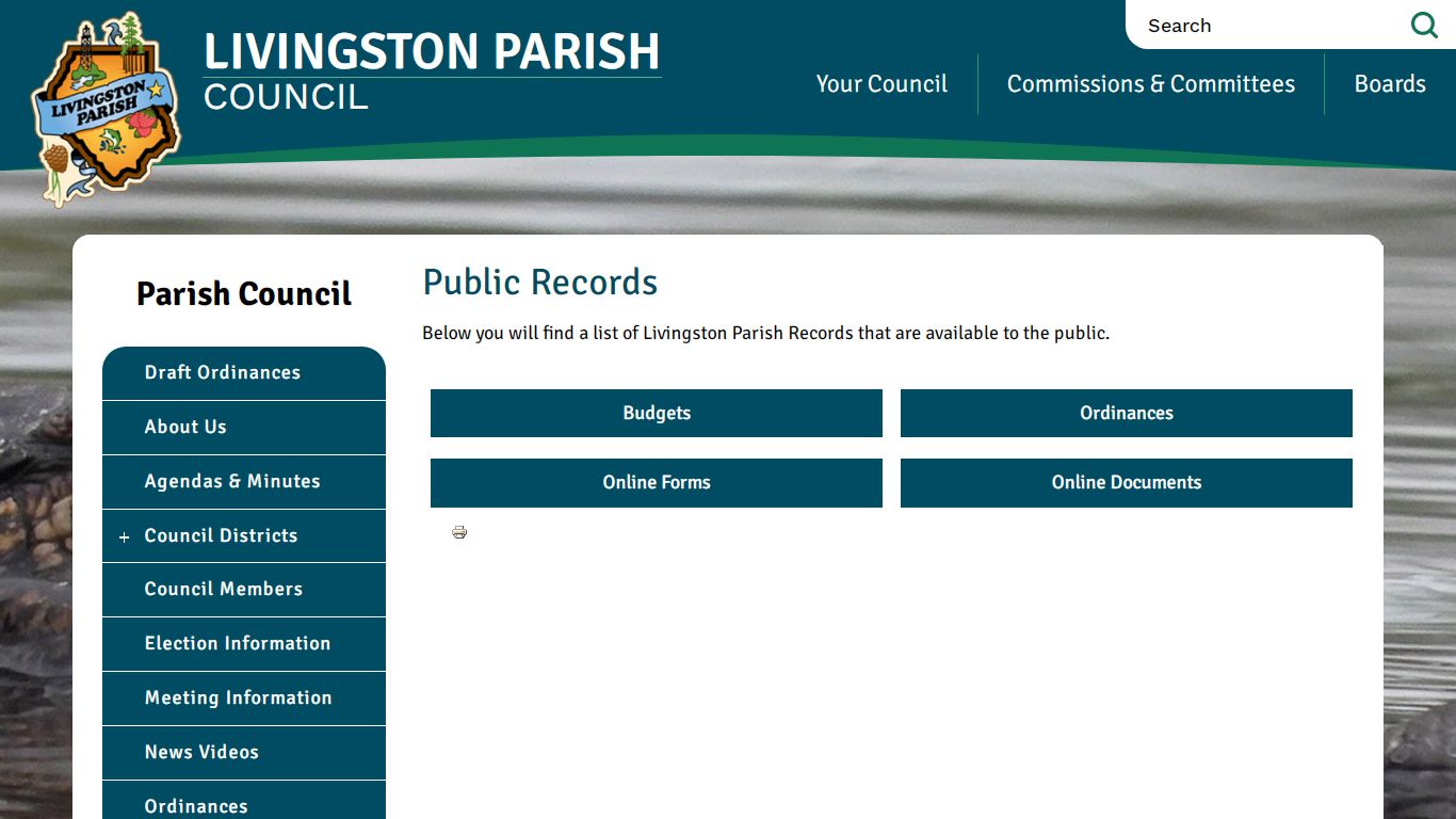 Public Records | Livingston Parish Council